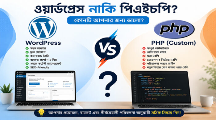 ওয়ার্ডপ্রেস নাকি পিএইচপি? ওয়েবসাইট তৈরির জন্য কোনটি ভালো?